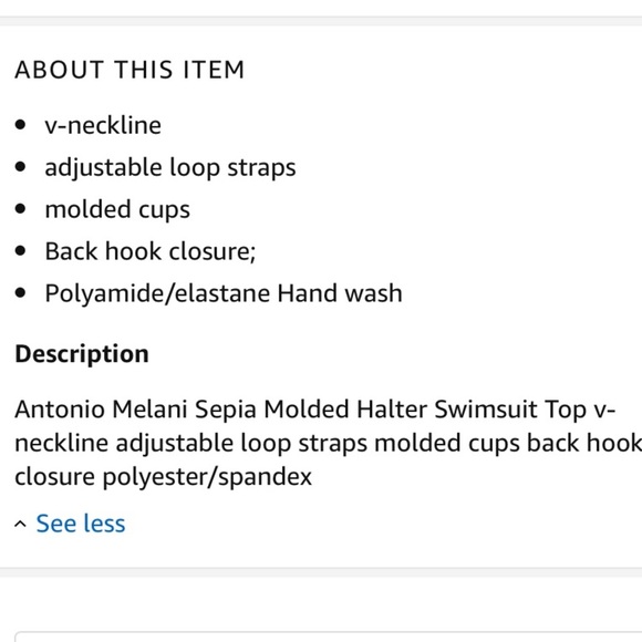 Antonio Melani Orange Molded Floral Bikini Top - Picture 3 of 3